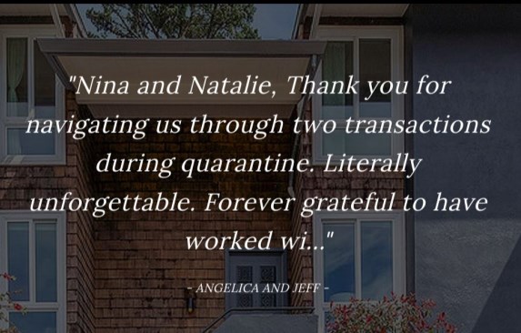 Angelica & Jeff's review for Nina Hatvany & Natalie Hatvany Kitchen of Team Hatvany, the Trusted the #1 Real Estate Team in San Francisco in 2017 – 2020!
