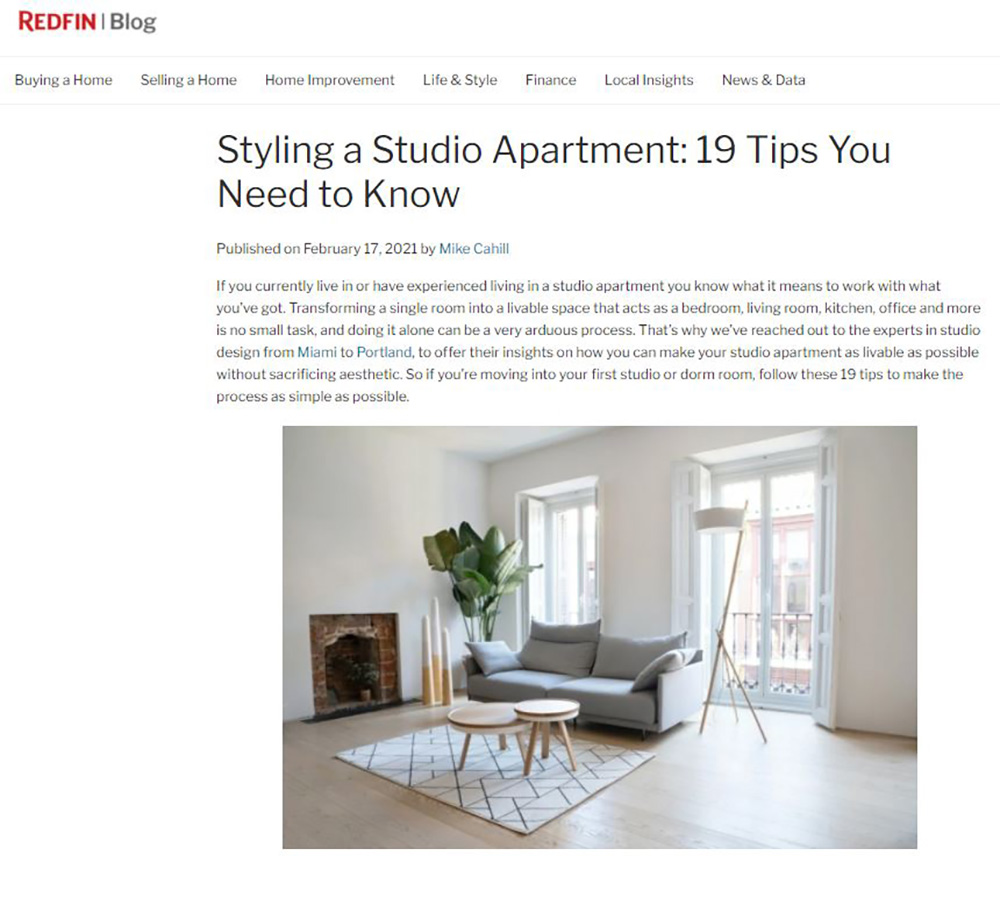 Styling a Studio Apartment